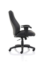 Winsor Medium Back Executive Black Leather Office Chair with Arms - Rogey