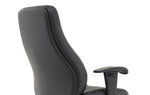 Winsor Medium Back Executive Black Leather Office Chair with Arms - Rogey