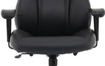 Winsor Medium Back Executive Black Leather Office Chair with Arms - Rogey