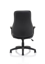 Winsor Medium Back Executive Black Leather Office Chair with Arms - Rogey