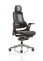 Zure High Back Black Shell Executive Office Chair with Arms - Rogey