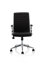 Ezra Medium Back Leather Executive Office Chair with Arms - Rogey