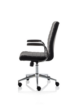 Ezra Medium Back Leather Executive Office Chair with Arms - Rogey