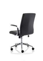 Ezra Medium Back Leather Executive Office Chair with Arms - Rogey