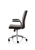 Ezra Medium Back Leather Executive Office Chair with Arms - Rogey