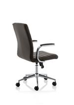 Ezra Medium Back Leather Executive Office Chair with Arms - Rogey