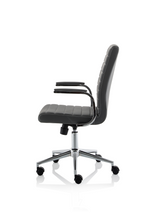 Ezra Medium Back Leather Executive Office Chair with Arms - Rogey