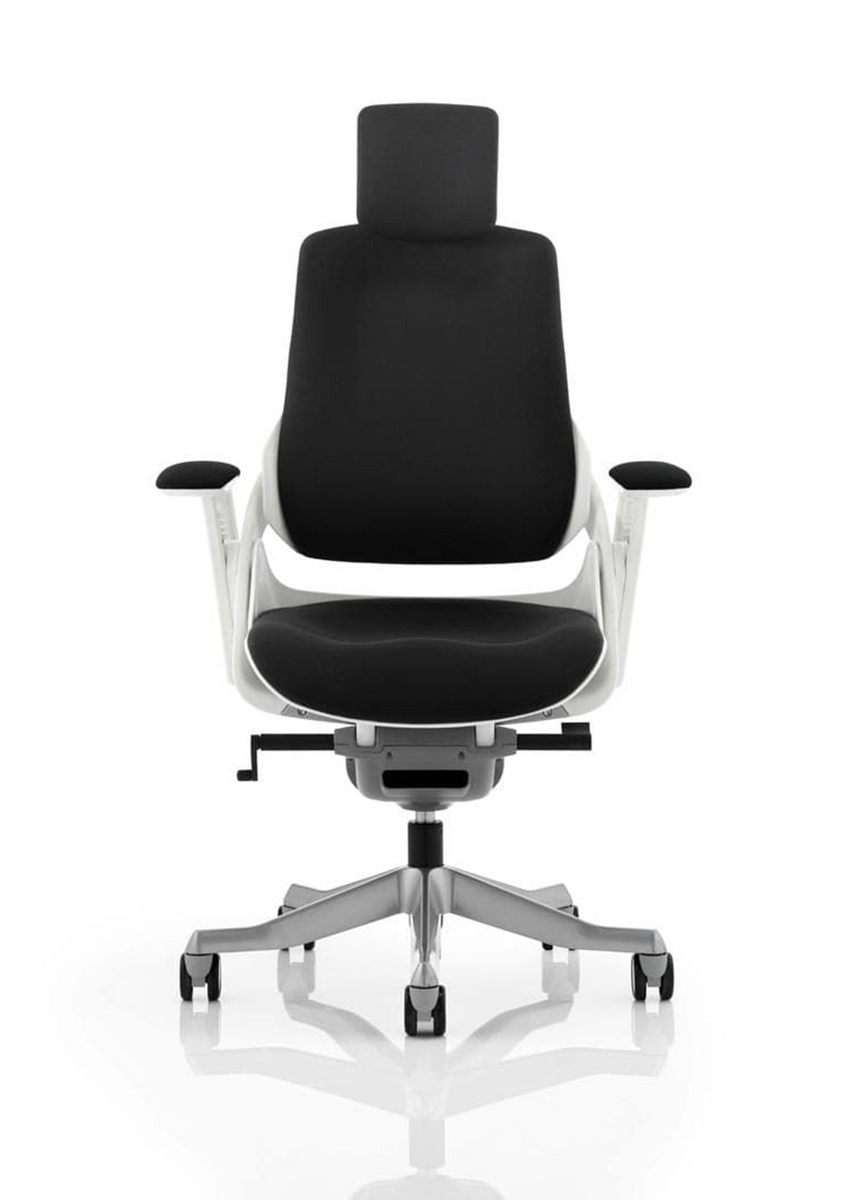 Zure High Back White Shell Executive Office Chair with Arms – Rogey