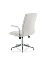 Ezra Medium Back Leather Executive Office Chair with Arms - Rogey