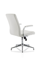 Ezra Medium Back Leather Executive Office Chair with Arms - Rogey